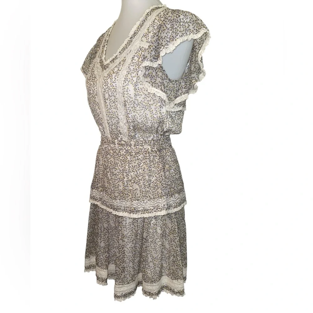 Chelsea & Violet Cream Floral Mini Dress - Picture 4 of 17